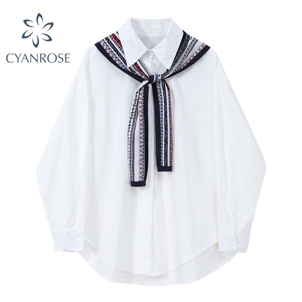 blouses with shawl women's cardigan shirt oversized bf office ladies korean female long sleeve spring retro ins blusas 210417, White
blouses with shawl women's cardigan shirt oversized bf office ladies korean female long sleeve spring retro ins blusas 210417, White