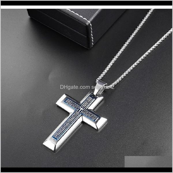 necklaces & pendants jewelrymen cross pendant necklace stainless steel sier chain fashion jewelry blue black double bible design punk hip ho, Silver
necklaces & pendants jewelrymen cross pendant necklace stainless steel sier chain fashion jewelry blue black double bible design punk hip ho, Silver