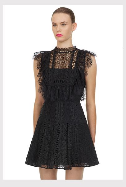 casual dresses self portrait black lace mini women tassel sleeveless summer stand neck hollow out floral embroidery gtuw, Black;gray
casual dresses self portrait black lace mini women tassel sleeveless summer stand neck hollow out floral embroidery gtuw, Black;gray