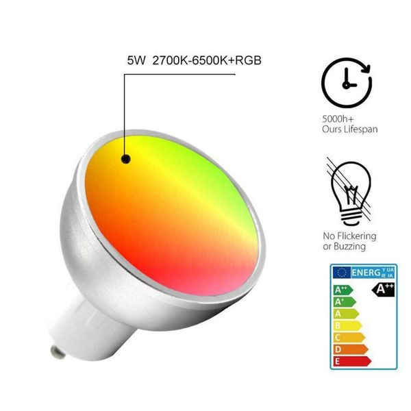 bulbs 1ps gu10 smart wifi bulb 5w wireless application for remote control of rgb lights, dimmable alexa google home
bulbs 1ps gu10 smart wifi bulb 5w wireless application for remote control of rgb lights, dimmable alexa google home