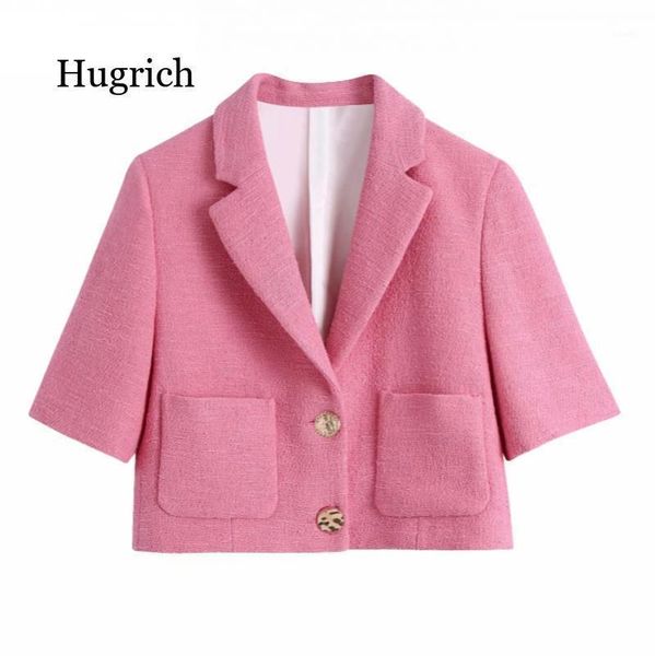 women style pockets patch solid rose pink short tweed woolen blazer coat vintage female outerwear chic women's suits & blazers, White;black
women style pockets patch solid rose pink short tweed woolen blazer coat vintage female outerwear chic women's suits & blazers, White;black