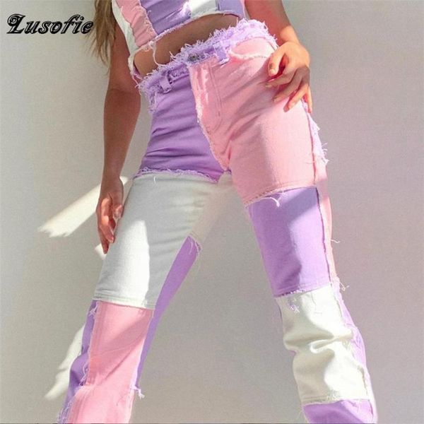 women's pants & capris lusofie fashion 2021 women high waist street wear hip hop straight trousers patchwork design button casual femal, Black;white
women's pants & capris lusofie fashion 2021 women high waist street wear hip hop straight trousers patchwork design button casual femal, Black;white
