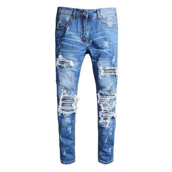 fashion 513 high street jeans brand men's hole patch beggar korean personality am pants, Blue
fashion 513 high street jeans brand men's hole patch beggar korean personality am pants, Blue