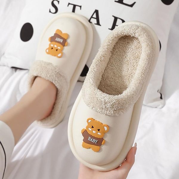 slippers winter warm plush waterproof cute cartoon bear women men indoor couples home slipper thick sole shoes, Black
slippers winter warm plush waterproof cute cartoon bear women men indoor couples home slipper thick sole shoes, Black
