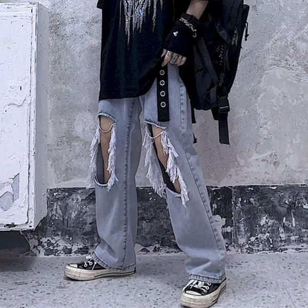 ripped wide-legged high-waisted thin jeans women pants summer korean style ins personality loose straight trousers women's, Blue
ripped wide-legged high-waisted thin jeans women pants summer korean style ins personality loose straight trousers women's, Blue