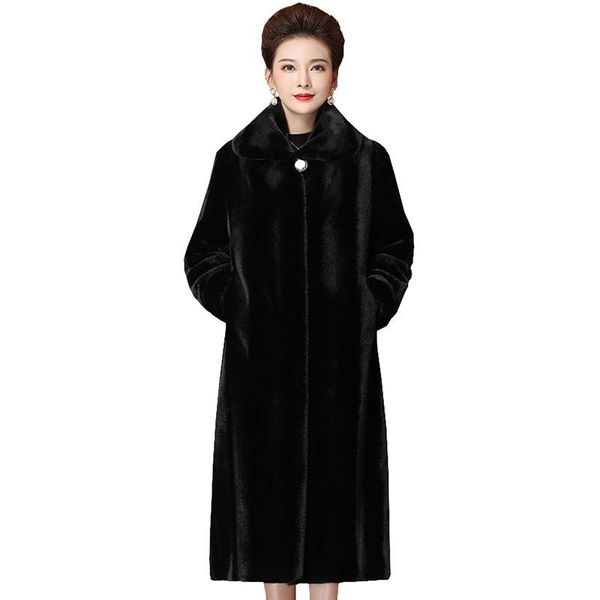 women's fur & faux russian snow thick super warm imitation mink coats women winter coat elegant loose plus size 5xl lady overcoat g075, Black
women's fur & faux russian snow thick super warm imitation mink coats women winter coat elegant loose plus size 5xl lady overcoat g075, Black