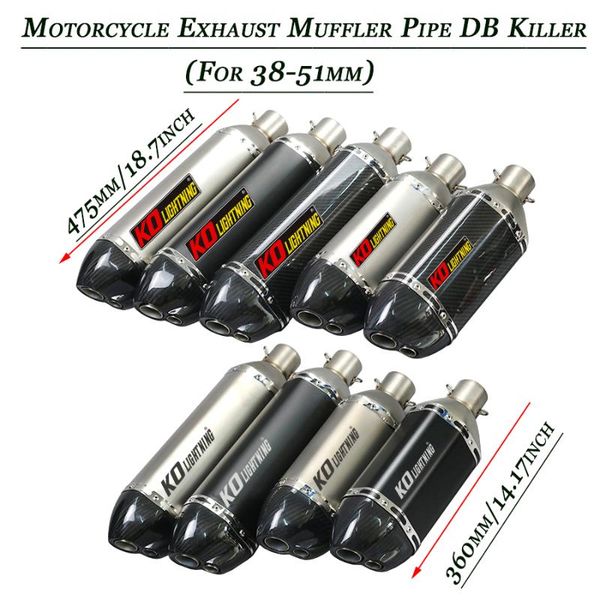 motorcycle exhaust system double outlet vent pipe removable db killer refit input 38-51mm carbon fiber muffler tip
motorcycle exhaust system double outlet vent pipe removable db killer refit input 38-51mm carbon fiber muffler tip
