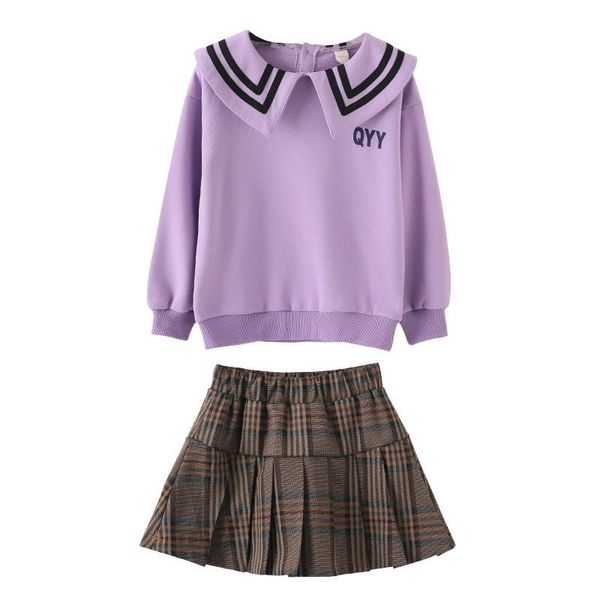 clothing sets girl's long sleeve turn-down collar solid color pullover hoodies+pleated skirts 2pcs girl, White
clothing sets girl's long sleeve turn-down collar solid color pullover hoodies+pleated skirts 2pcs girl, White