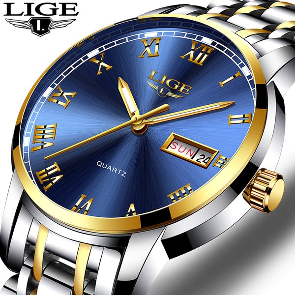 lige luxury brand men stainless steel gold watch men's quartz clock man sports waterproof wrist watches relogio masculino, Silver
lige luxury brand men stainless steel gold watch men's quartz clock man sports waterproof wrist watches relogio masculino, Silver