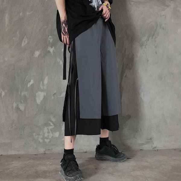 women's pants & capris dark cropped loose wide leg stitching contrasting color fake two-piece casual summer ins fashion, Black;white
women's pants & capris dark cropped loose wide leg stitching contrasting color fake two-piece casual summer ins fashion, Black;white