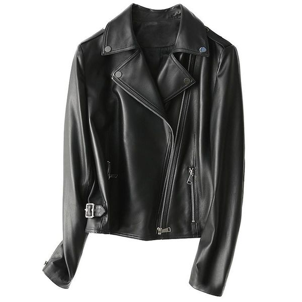 women's leather & faux geniune jacket female sheepskin coat black slim bomber spring autumn hq18-yy1821a mf196
women's leather & faux geniune jacket female sheepskin coat black slim bomber spring autumn hq18-yy1821a mf196