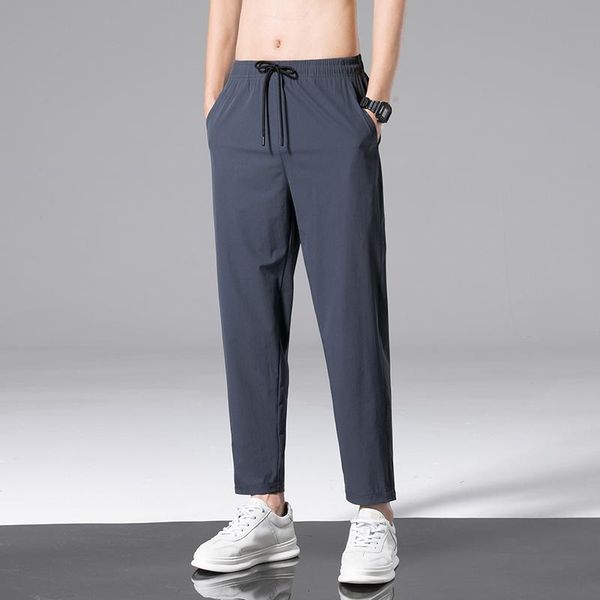 men's pants 2021 spring summer ice silk quick dry comfortable men running soccer basketball training trousers workout sport d08, Black
men's pants 2021 spring summer ice silk quick dry comfortable men running soccer basketball training trousers workout sport d08, Black