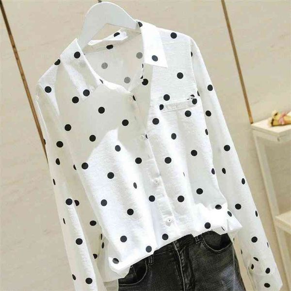 spring summer korea fashion women shirts plus size long sleeve loose polka dot shirt all-matched casual blouse female d175 210512, White
spring summer korea fashion women shirts plus size long sleeve loose polka dot shirt all-matched casual blouse female d175 210512, White