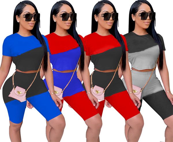 women panelled tracksuits casual sweatsuits shorts two piece sets summer clothing sports outfits t-shirts+short pants slim jogger suit 4930, Gray
women panelled tracksuits casual sweatsuits shorts two piece sets summer clothing sports outfits t-shirts+short pants slim jogger suit 4930, Gray