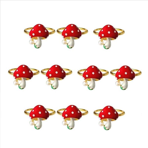 napkin rings 10pcs mushroom red ring holders holiday table decor for wedding,party, dining decoration
napkin rings 10pcs mushroom red ring holders holiday table decor for wedding,party, dining decoration