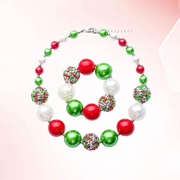 christmas necklace bubblegum bead baby girl chunky jewelry with bracelet (green) pendant necklaces, Silver
christmas necklace bubblegum bead baby girl chunky jewelry with bracelet (green) pendant necklaces, Silver