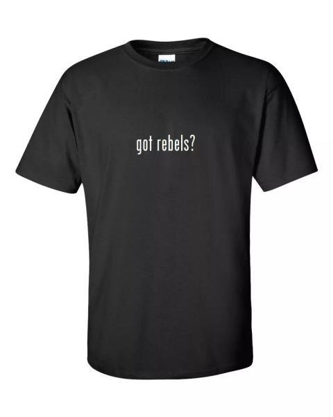 got rebels  cotton t-shirt shirt black white funny gift s - 5xl, White;black 
got rebels  cotton t-shirt shirt black white funny gift s - 5xl, White;black
