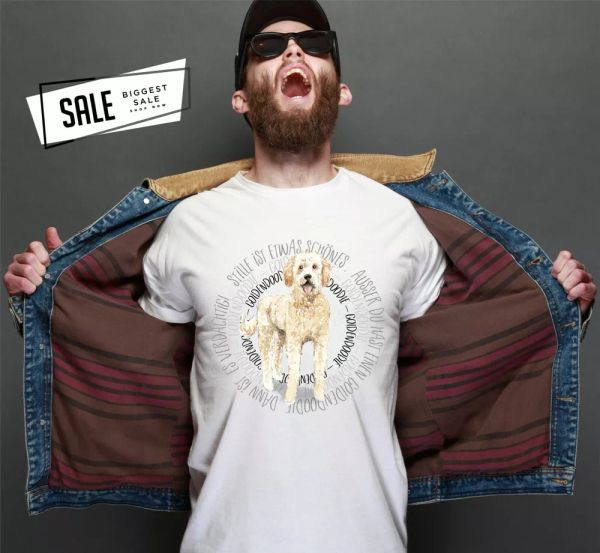 SALE Goldendoodle Circle Watercolour Dog Funny Sayings Unisex T-Shirt, Mainly pictures
SALE Goldendoodle Circle Watercolour Dog Funny Sayings Unisex T-Shirt, Mainly pictures