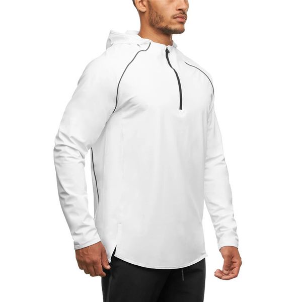 men's hoodies muscle brothers outdoor sports sweater zipper half open front hooded running mountaineering long sleeve training suit, Black
men's hoodies muscle brothers outdoor sports sweater zipper half open front hooded running mountaineering long sleeve training suit, Black