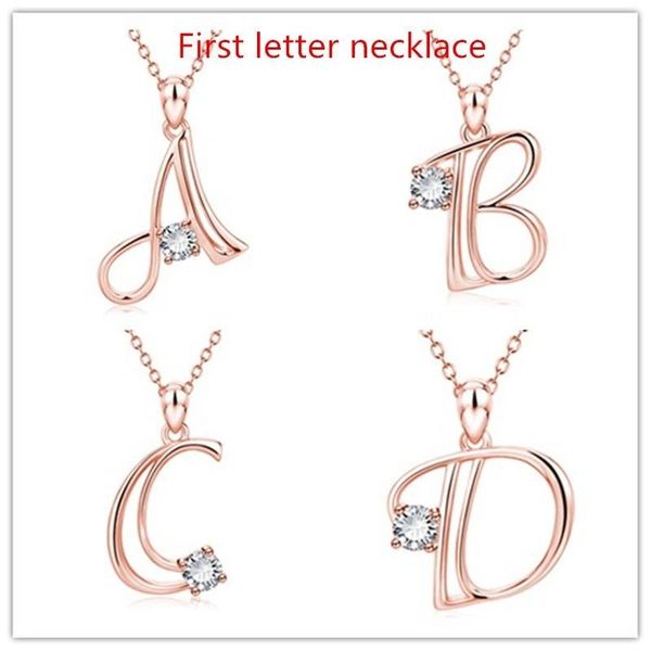 pendant necklaces women's rose gold 26 letter zircon necklace birthday's gifts crystal clavicle chain for women statement jewelry, Silver
pendant necklaces women's rose gold 26 letter zircon necklace birthday's gifts crystal clavicle chain for women statement jewelry, Silver