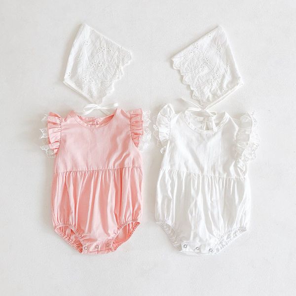 summer baby girls rompers clothes bodysuits lace fly sleeve + cap infant bodysuit 210429, Blue
summer baby girls rompers clothes bodysuits lace fly sleeve + cap infant bodysuit 210429, Blue