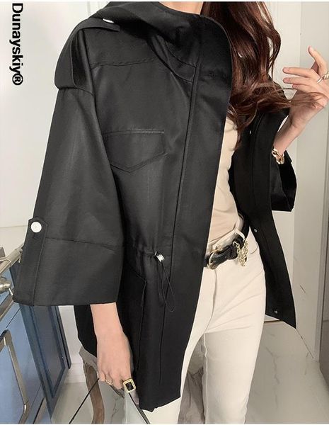 women's trench coats 2021 spring autumn coat women hooded slim windbreaker harajuku jacket outerwear female, Tan;black
women's trench coats 2021 spring autumn coat women hooded slim windbreaker harajuku jacket outerwear female, Tan;black