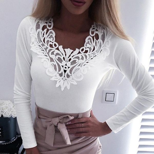 women slim tunic lace v neck t-shirt 2021 elegant summer short sleeve t shirt flower plus size t-shirts s-2xl women's, White
women slim tunic lace v neck t-shirt 2021 elegant summer short sleeve t shirt flower plus size t-shirts s-2xl women's, White