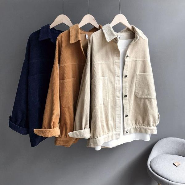 women's trench coats 2021 spring autumn dustcoat corduroy windbreaker short design single button loose long sleeve coat for early winte, Tan;black
women's trench coats 2021 spring autumn dustcoat corduroy windbreaker short design single button loose long sleeve coat for early winte, Tan;black