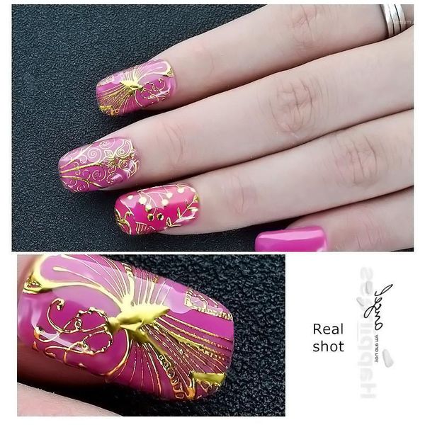 gold silver nail art metal flower stickers decals holographic diy design manicure decorations 3d self-adhesive 1, Black
gold silver nail art metal flower stickers decals holographic diy design manicure decorations 3d self-adhesive 1, Black