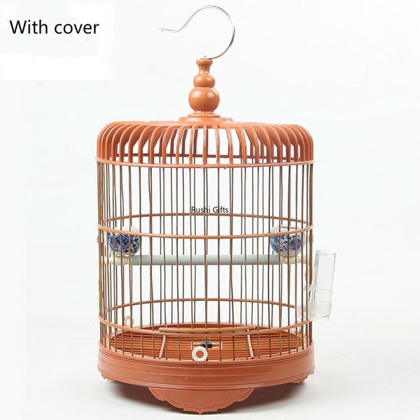 with cover plastic bird cage for small tit bamboo cages house outdoor hanging decoration shells nest bed
with cover plastic bird cage for small tit bamboo cages house outdoor hanging decoration shells nest bed