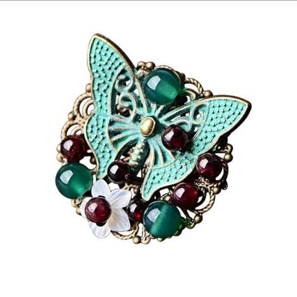 cluster rings antique copper plated butterfly with green agates and garnet stone beads resizable finger ring vintage jewelry, Golden;silver
cluster rings antique copper plated butterfly with green agates and garnet stone beads resizable finger ring vintage jewelry, Golden;silver