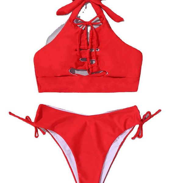 women's swimwear hollow solid color conservative high waist swimsuit 2021 female summer split beachwear, White;black
women's swimwear hollow solid color conservative high waist swimsuit 2021 female summer split beachwear, White;black