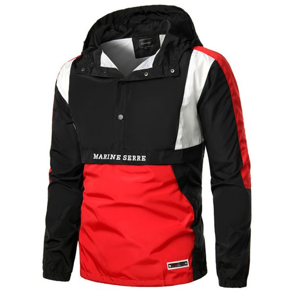 casual loose male clothes contrast color designer men jackets spring hooded long sleeve fashion mens windrunner, Black;brown
casual loose male clothes contrast color designer men jackets spring hooded long sleeve fashion mens windrunner, Black;brown