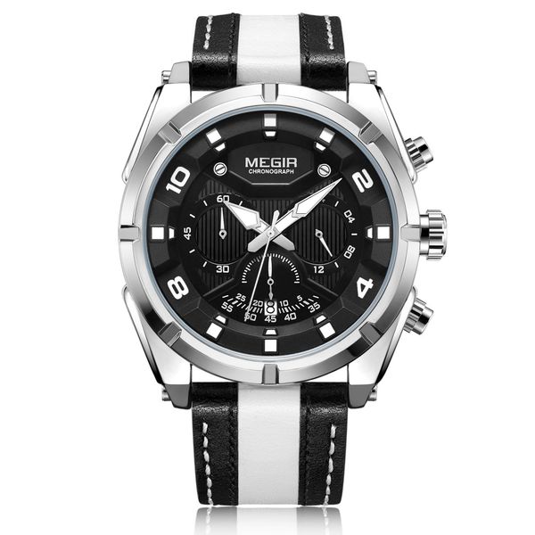 fashion designers watches casual arrivals megir ml2076g chronograph watch for man black white and red pu belt male quartz wristwatch alloy, Slivery;brown
fashion designers watches casual arrivals megir ml2076g chronograph watch for man black white and red pu belt male quartz wristwatch alloy, Slivery;brown