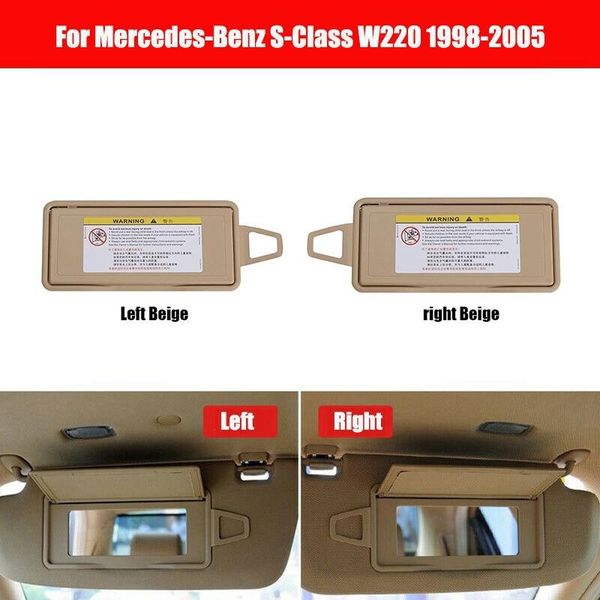 emergency lights car sun visor sunroof mirror cover shield makeup for - s-class w220 1998-2005 beige pair
emergency lights car sun visor sunroof mirror cover shield makeup for - s-class w220 1998-2005 beige pair