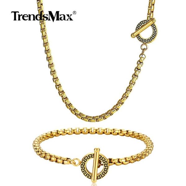 earrings & necklace 2021 fashion bracelet set gold color stainless steel for men women box link chain unique pattern male jewelry tss09, Silver
earrings & necklace 2021 fashion bracelet set gold color stainless steel for men women box link chain unique pattern male jewelry tss09, Silver