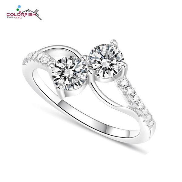 cluster rings colorfish 0.5 2-stone round shape cubic zirconia split band 925 sterling silver for women engagement fine gifts, Golden;silver
cluster rings colorfish 0.5 2-stone round shape cubic zirconia split band 925 sterling silver for women engagement fine gifts, Golden;silver