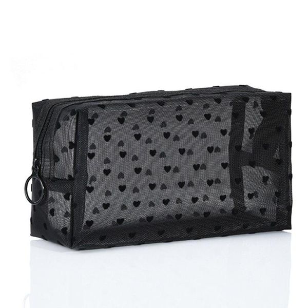 heart dot printed mesh zipper makeup bag transparent cosmetic organizer pouch bags & cases
heart dot printed mesh zipper makeup bag transparent cosmetic organizer pouch bags & cases
