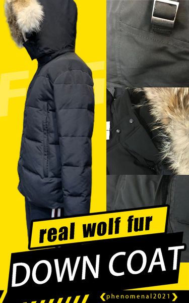 winter parkas outerwear wolf fur hooded 2021 canada down jacket coat hiver doudoune 90% white duck down coats wolfs hair, Black
winter parkas outerwear wolf fur hooded 2021 canada down jacket coat hiver doudoune 90% white duck down coats wolfs hair, Black