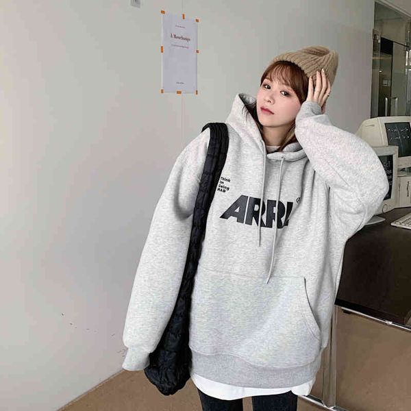 women's hoodies & sweatshirts hooded sweater spring and autumn leisure new female design sense of minority long sleeve gray lo, Black
women's hoodies & sweatshirts hooded sweater spring and autumn leisure new female design sense of minority long sleeve gray lo, Black