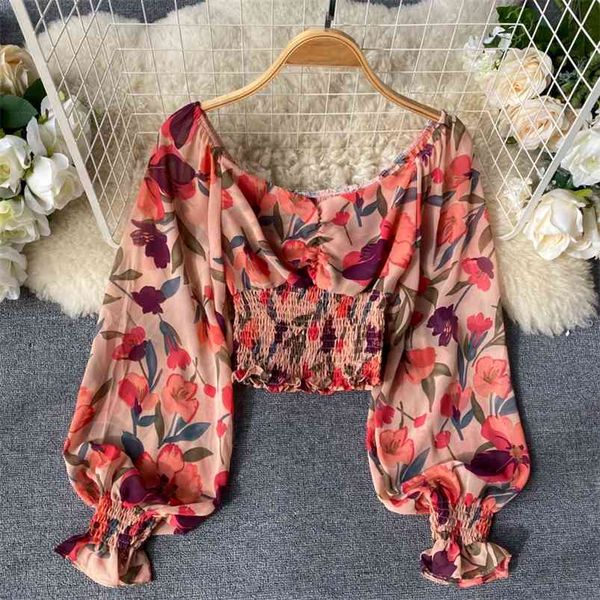 spring autumn women's blouse hong kong style printing lantern sleeve stretch short waist thin chiffon female gx142 210507, White
spring autumn women's blouse hong kong style printing lantern sleeve stretch short waist thin chiffon female gx142 210507, White