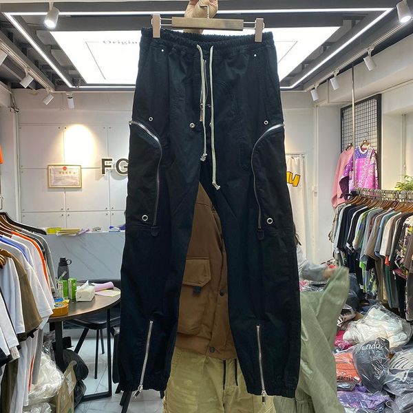 men's pants 2021ss high street men women quality functional multi zipper trousers multiple pockets drawstring elastic slacks, Black
men's pants 2021ss high street men women quality functional multi zipper trousers multiple pockets drawstring elastic slacks, Black