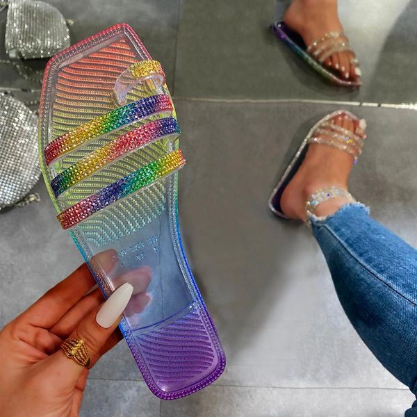 slippers women's flip-flops 2021 summer crystal flat transparent fashion outdoor anti-slip casual beach sandals female sandalias, Black
slippers women's flip-flops 2021 summer crystal flat transparent fashion outdoor anti-slip casual beach sandals female sandalias, Black
