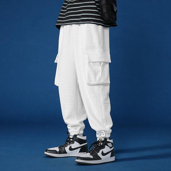 men's pants harajuku fashion casual plaid cargo harem 2021 autumn winter men elastic waist mens joggers preppy style, Black
men's pants harajuku fashion casual plaid cargo harem 2021 autumn winter men elastic waist mens joggers preppy style, Black