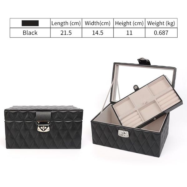 jewelry pouches, bags plaid black pu leather display box with mirror multifunction for femal ring earring pendent bracelet jewellery organiz, Pink;blue
jewelry pouches, bags plaid black pu leather display box with mirror multifunction for femal ring earring pendent bracelet jewellery organiz, Pink;blue