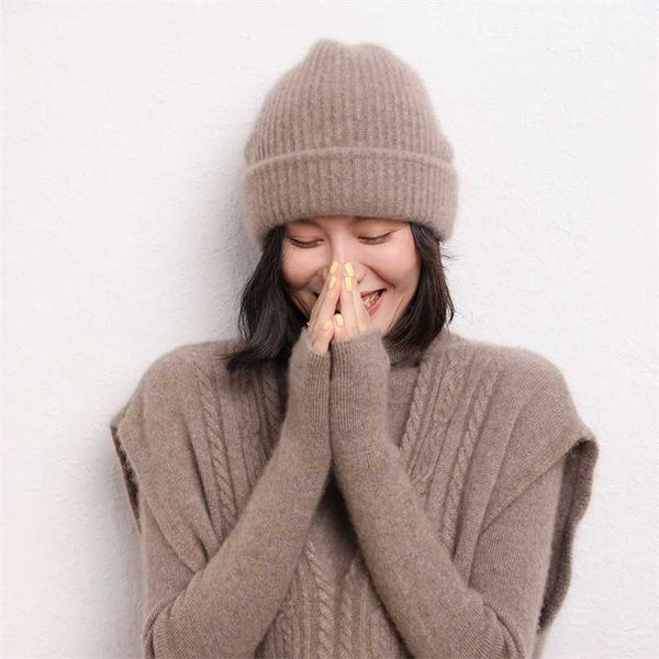longming women hat knitted 100%cashmere cap winter warm wool s autumn luxury caps fashion knit solid streetwear 211119, Blue;gray
longming women hat knitted 100%cashmere cap winter warm wool s autumn luxury caps fashion knit solid streetwear 211119, Blue;gray