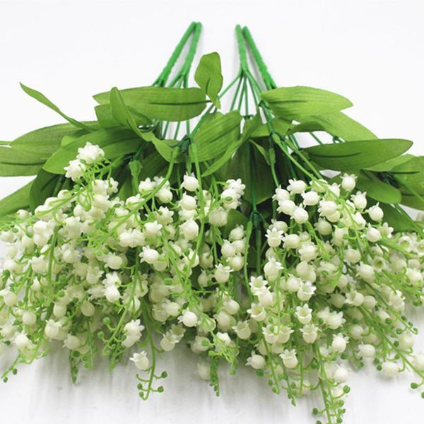 decorative flowers & wreaths artificial flower realistic lily of the valley plastic white bellflower wedding party office home garden decor
decorative flowers & wreaths artificial flower realistic lily of the valley plastic white bellflower wedding party office home garden decor