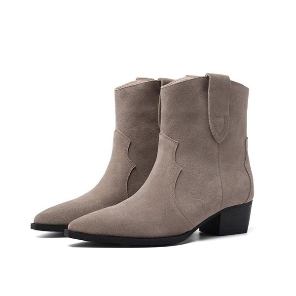 boots grey suede medium heel booties elegant pointed toe slip on match everything spring women shoes cashmere handmade casual, Black
boots grey suede medium heel booties elegant pointed toe slip on match everything spring women shoes cashmere handmade casual, Black