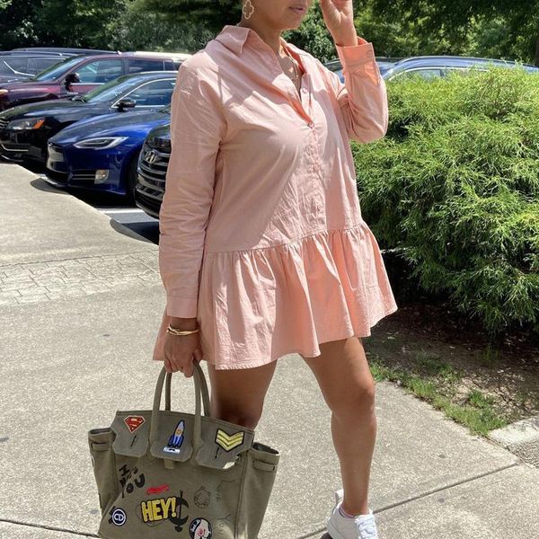 casual dresses elegant women shirt dress solid color full sleeve single breasted ruffles patchwoth loose mini, Black;gray
casual dresses elegant women shirt dress solid color full sleeve single breasted ruffles patchwoth loose mini, Black;gray