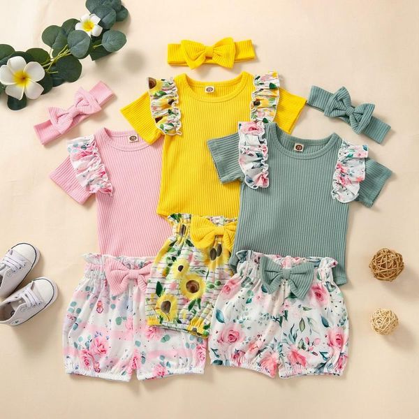 clothing sets baby girls ribbed knitted bodysuit floral shorts headband summer infant toddler outfits casual born for girl, White
clothing sets baby girls ribbed knitted bodysuit floral shorts headband summer infant toddler outfits casual born for girl, White